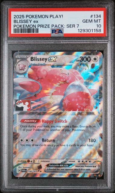 PSA 10 - 2025 POKEMON PLAY! POKEMON PRIZE PACK: SERIES 7 #134 BLISSEY ex Doe's Cards