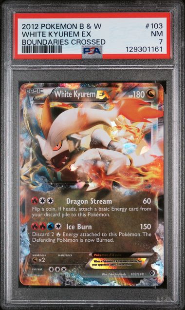 PSA 7 - 2012 POKEMON BLACK & WHITE BOUNDARIES CROSSED #103 WHITE KYUREM EX BOUNDARIES CROSSED Doe's Cards