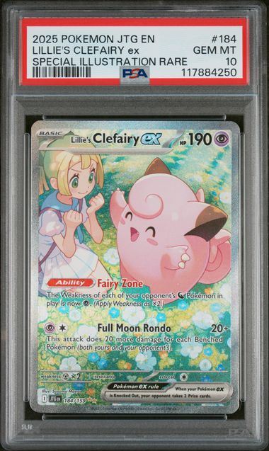 PSA 10 - 2025 POKEMON JTG EN-JOURNEY TOGETHER #184 LILLIE'S CLEFAIRY ex SPECIAL ILLUSTRATION RARE - Doe's Cards