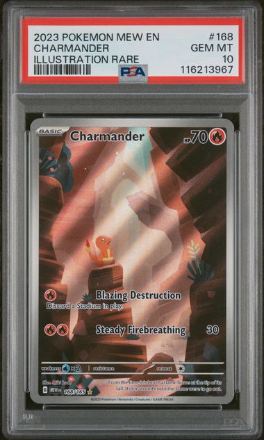 2023 POKEMON MEW EN-151 #168 CHARMANDER ILLUSTRATION RARE - Doe's Cards