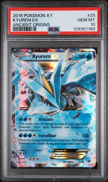 PSA 10 - 2015 POKEMON XY ANCIENT ORIGINS #25 KYUREM EX ANCIENT ORIGINS Doe's Cards