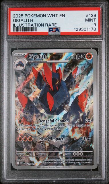 PSA 9 - 2025 POKEMON WHT EN-WHITE FLARE #146 DEINO ILLUSTRATION RARE Doe's Cards