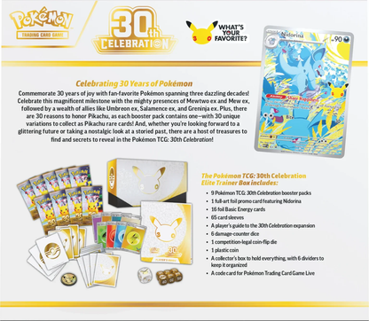 Pokemon TCG: 30th Celebration - Elite Trainer Box ( Preorder ) Doe's Cards