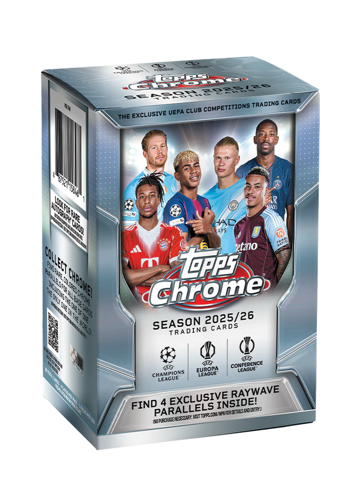 2025-26 Topps Chrome® UEFA Club Competitions Value Blaster Box Doe's Cards
