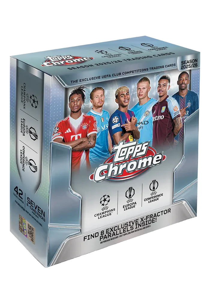 2025-26 Topps Chrome® UEFA Club Competitions Value Mega Box Doe's Cards