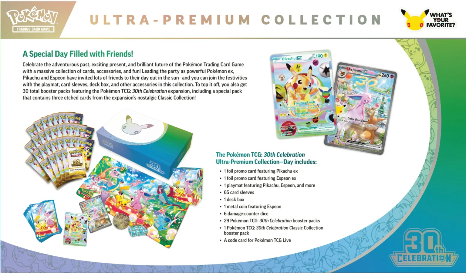 Pokemon TCG: 30th Celebration - Ultra Premium Collection - DAY ( Preorder ) Doe's Cards