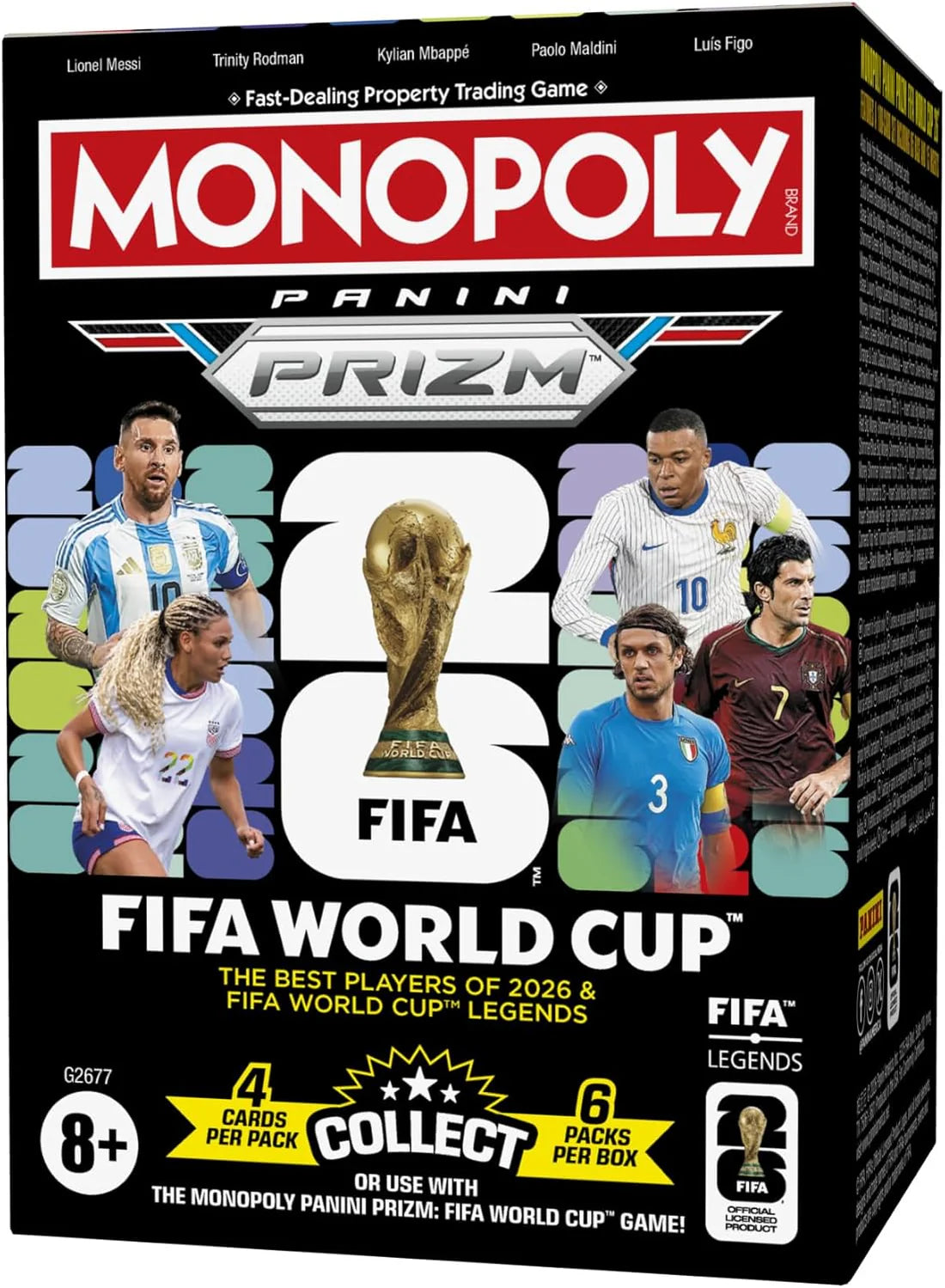 2026 Panini Prizm Monopoly FIFA World Cup Soccer 6-Pack Blaster Box Doe's Cards