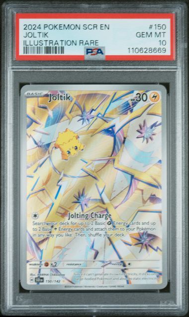 PSA 10 -2024 POKEMON SCR EN-STELLAR CROWN #150 JOLTIK ILLUSTRATION RARE - Doe's Cards
