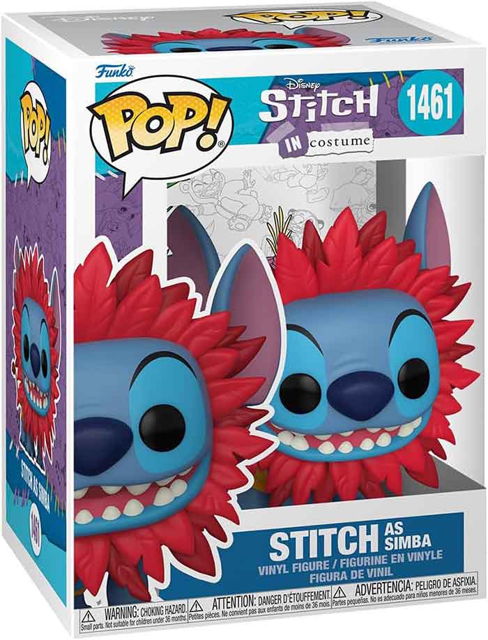 Funko Pop Disney Stitch in Costume 3.75 Inch Action Figure - Stitch as Simba #1461