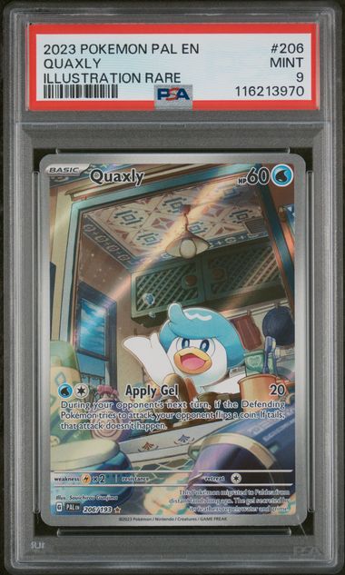PSA 9 - 2023 POKEMON PAL EN-PALDEA EVOLVED #206 QUAXLY ILLUSTRATION RARE - Doe's Cards