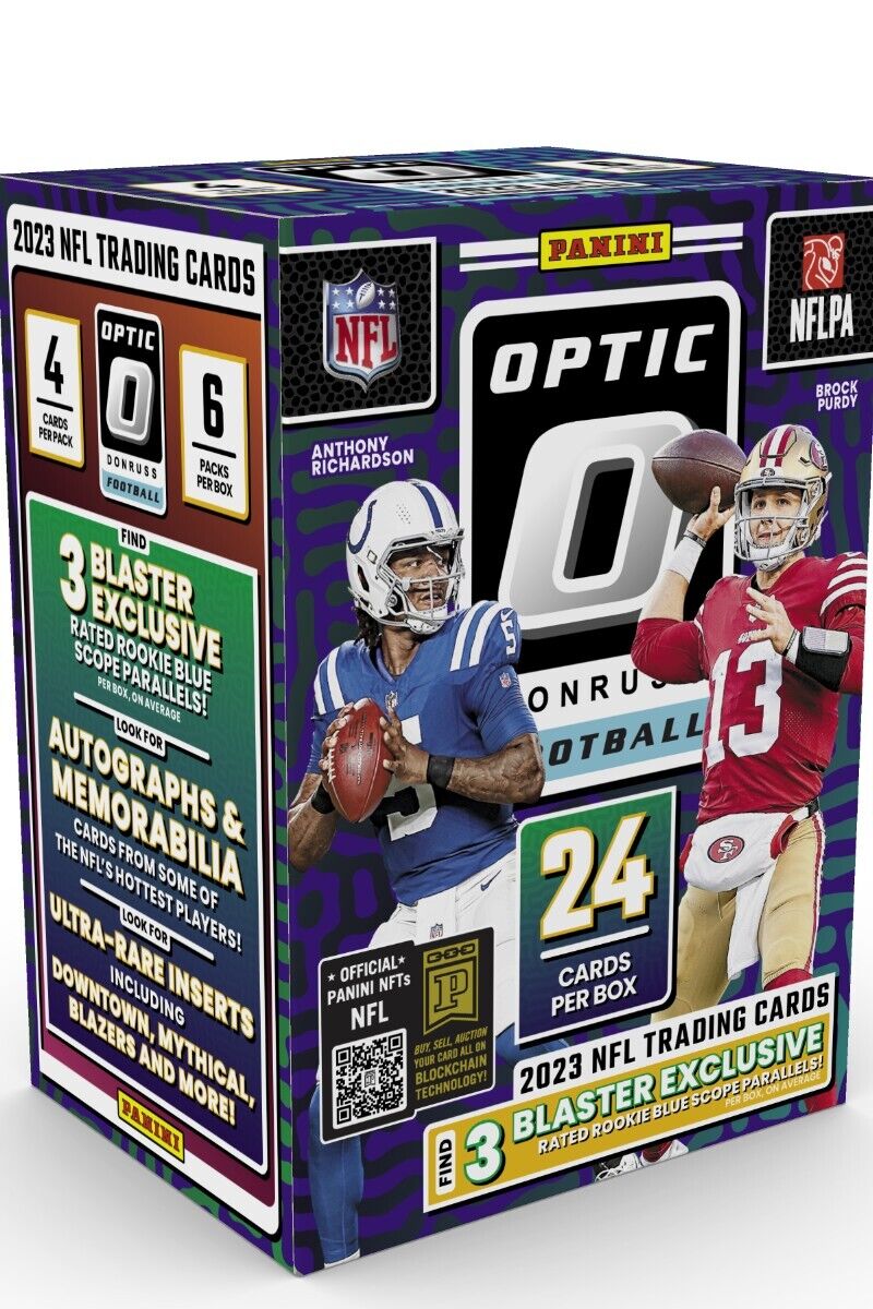 2023 Panini Donruss Optic Football Hobby Blaster (blue scope parallels)