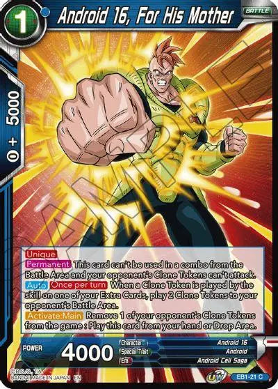 Android 16, For His Mother (EB1-21) [Battle Evolution Booster] - Doe's Cards