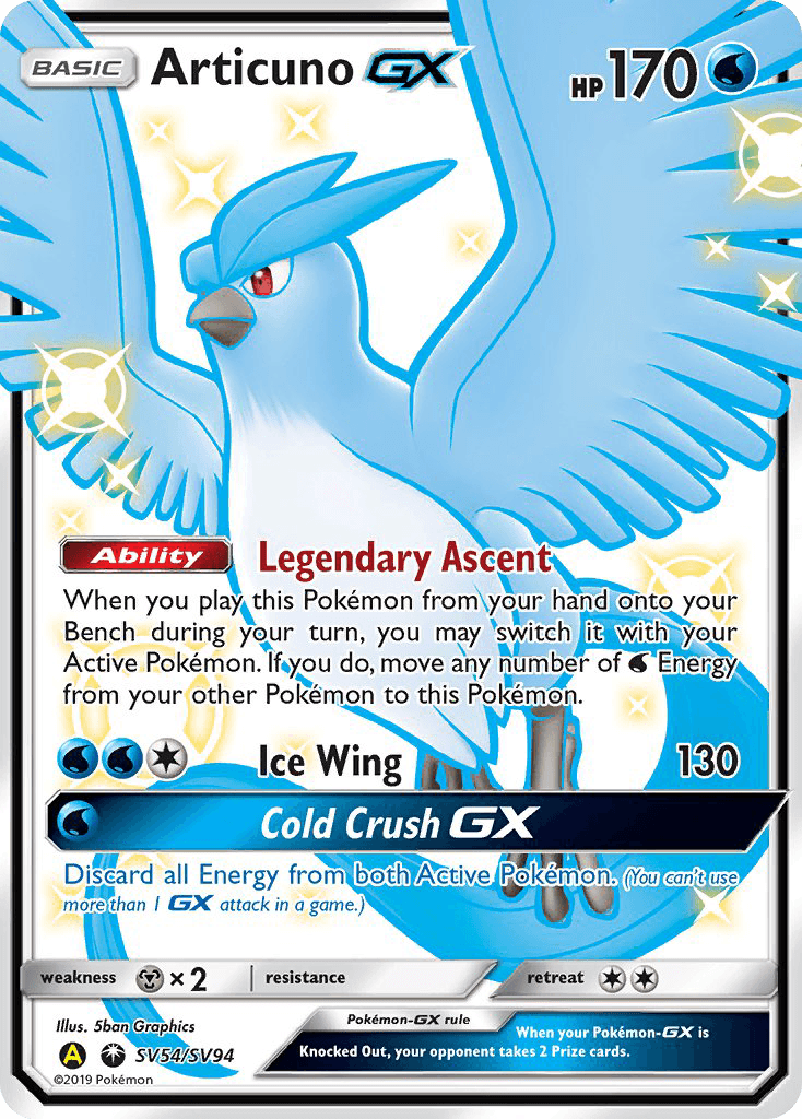 Articuno GX (SV54/SV94) [Sun & Moon: Hidden Fates - Shiny Vault] - Doe's Cards