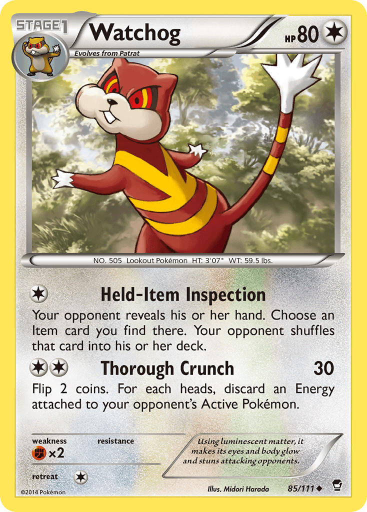 Watchog (85/111) [XY: Furious Fists] - Doe's Cards