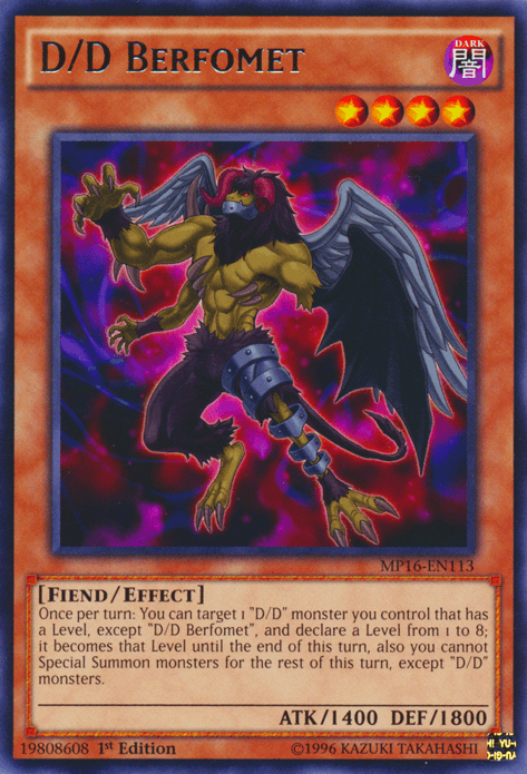 D/D Berfomet [MP16-EN113] Rare - Doe's Cards