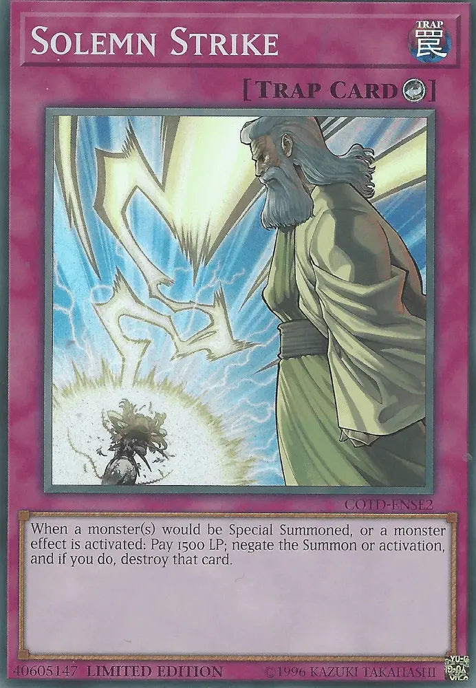 Solemn Strike [COTD-ENSE2] Super Rare - Doe's Cards