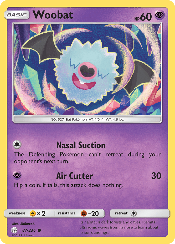 Woobat (87/236) [Sun & Moon: Cosmic Eclipse] - Doe's Cards