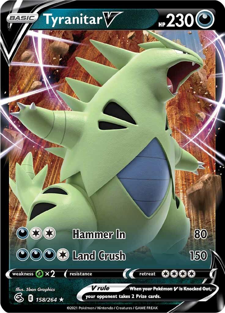 Tyranitar V (158/264) [Sword & Shield: Fusion Strike] - Doe's Cards