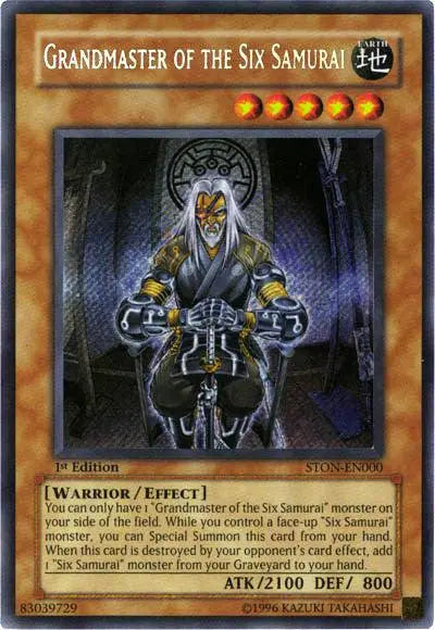 Grandmaster of the Six Samurai [STON-EN000] Secret Rare - Doe's Cards