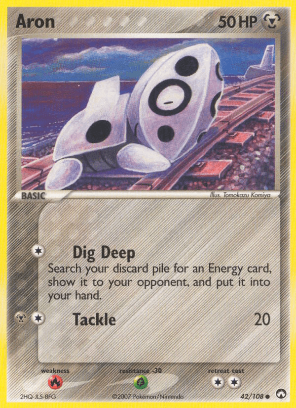 Aron (42/108) [EX: Power Keepers] - Doe's Cards