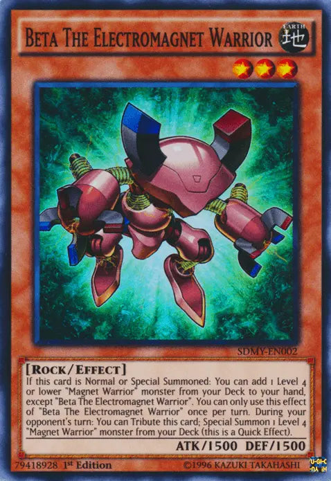 Beta The Electromagnet Warrior [SDMY-EN002] Super Rare - Doe's Cards