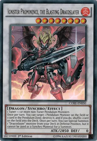 Ignister Prominence, the Blasting Dracoslayer [CORE-EN050] Ultra Rare - Doe's Cards