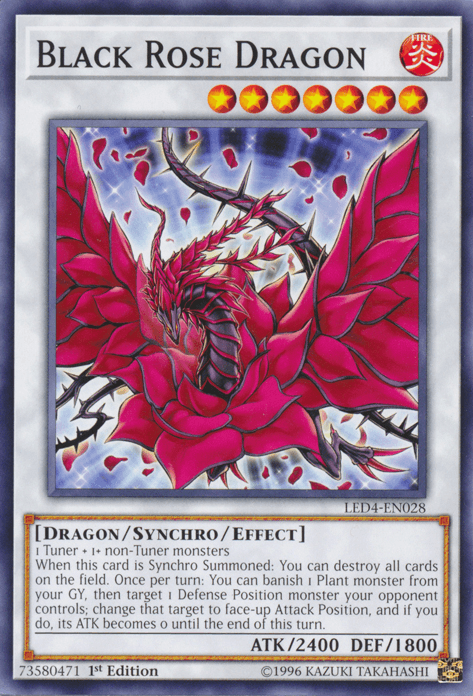 Black Rose Dragon [LED4-EN028] Common - Doe's Cards