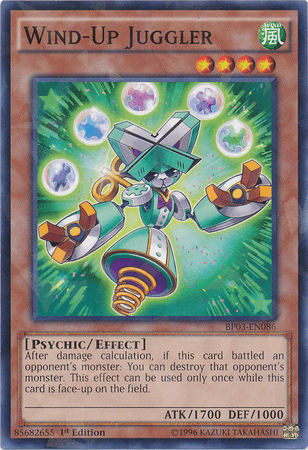 Wind-Up Juggler [BP03-EN086] Shatterfoil Rare - Doe's Cards