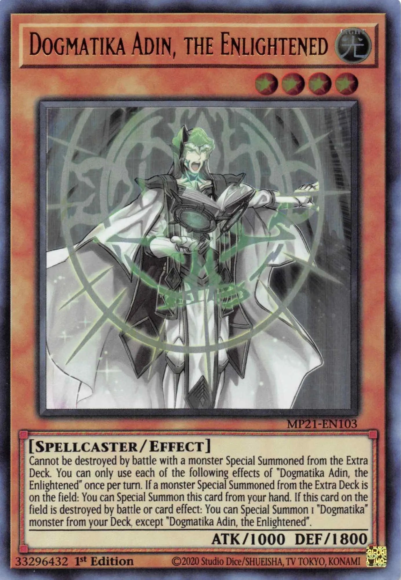 Dogmatika Adin, the Enlightened [MP21-EN103] Ultra Rare - Doe's Cards