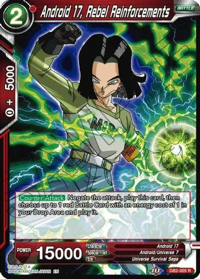Android 17, Rebel Reinforcements (Reprint) (DB2-005) [Battle Evolution Booster] - Doe's Cards