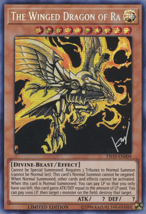 The Winged Dragon of Ra [TN19-EN009] Prismatic Secret Rare - Doe's Cards