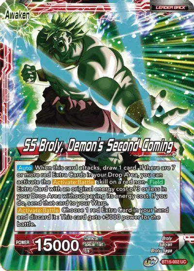 Broly // SS Broly, Demon's Second Coming (BT15-002) [Saiyan Showdown] - Doe's Cards