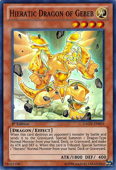 Hieratic Dragon of Gebeb [GAOV-EN019] Super Rare - Doe's Cards