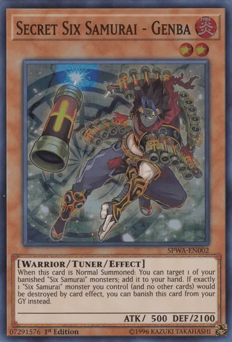 Secret Six Samurai - Genba [SPWA-EN002] Super Rare - Doe's Cards