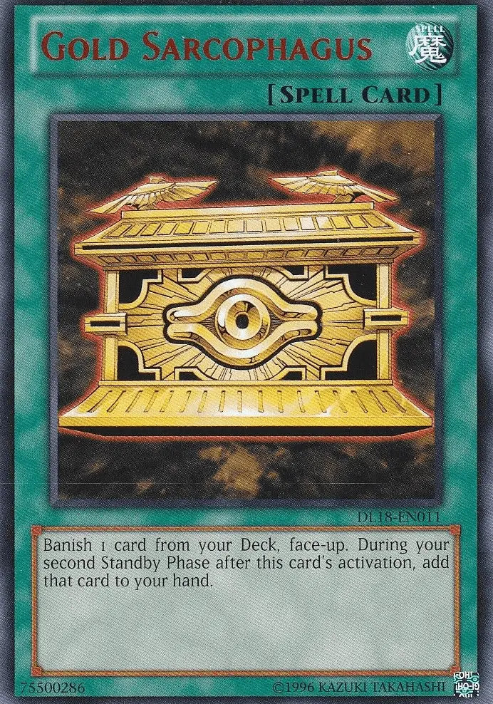 Gold Sarcophagus (Red) [DL18-EN011] Rare - Doe's Cards