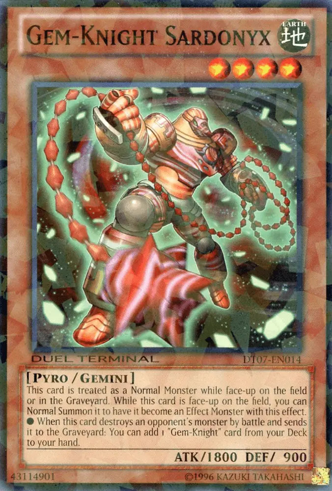 Gem-Knight Sardonyx [DT07-EN014] Common - Doe's Cards