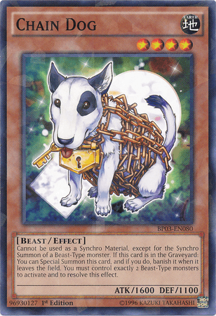 Chain Dog [BP03-EN080] Shatterfoil Rare - Doe's Cards