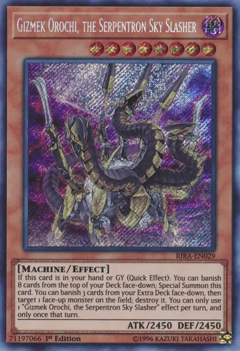 Gizmek Orochi, the Serpentron Sky Slasher [RIRA-EN029] Secret Rare - Doe's Cards