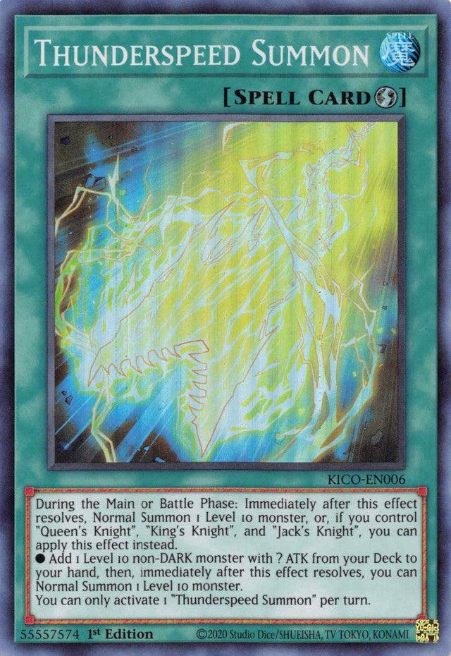 Thunderspeed Summon (Super Rare) [KICO-EN006] Super Rare - Doe's Cards