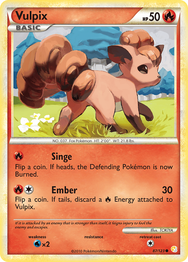 Vulpix (87/123) [HeartGold & SoulSilver: Base Set] - Doe's Cards