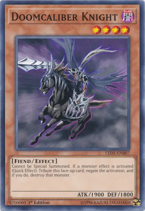 Doomcaliber Knight [LED5-EN007] Common - Doe's Cards