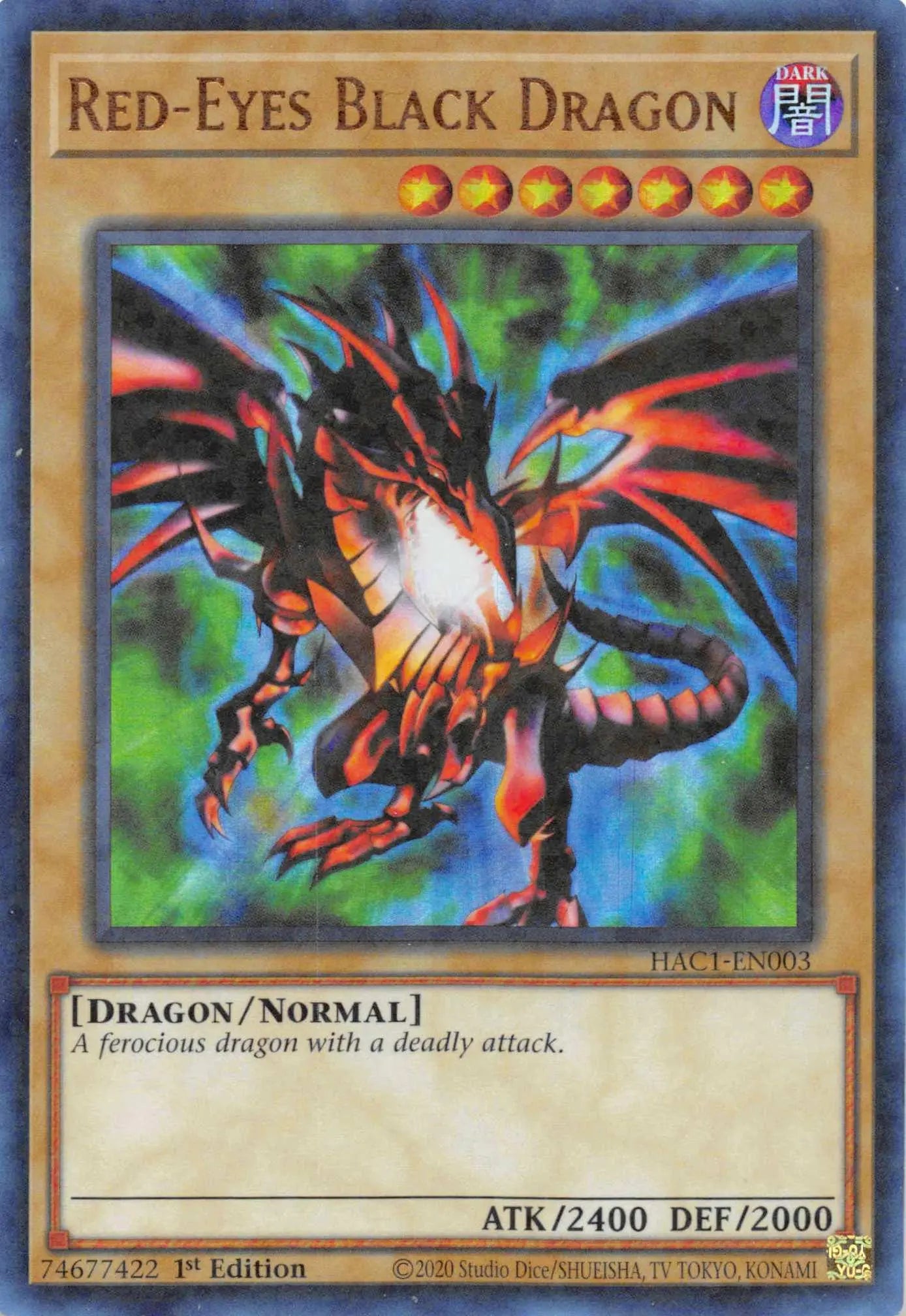 Red-Eyes Black Dragon (Duel Terminal) [HAC1-EN003] Parallel Rare - Doe's Cards