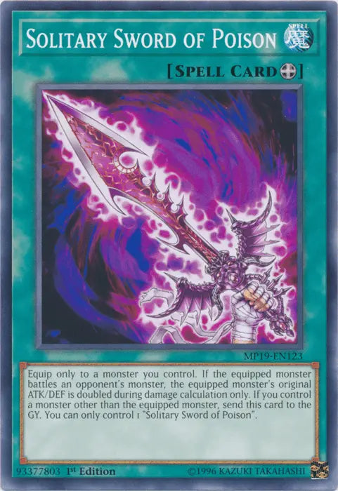 Solitary Sword of Poison [MP19-EN123] Common - Doe's Cards