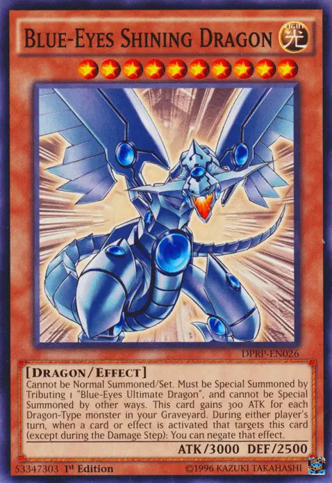 Blue-Eyes Shining Dragon [DPRP-EN026] Common - Doe's Cards