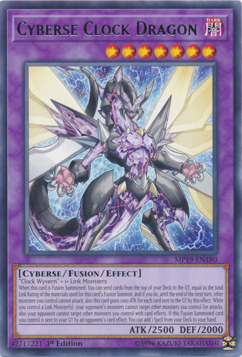 Cyberse Clock Dragon [MP19-EN180] Rare - Doe's Cards