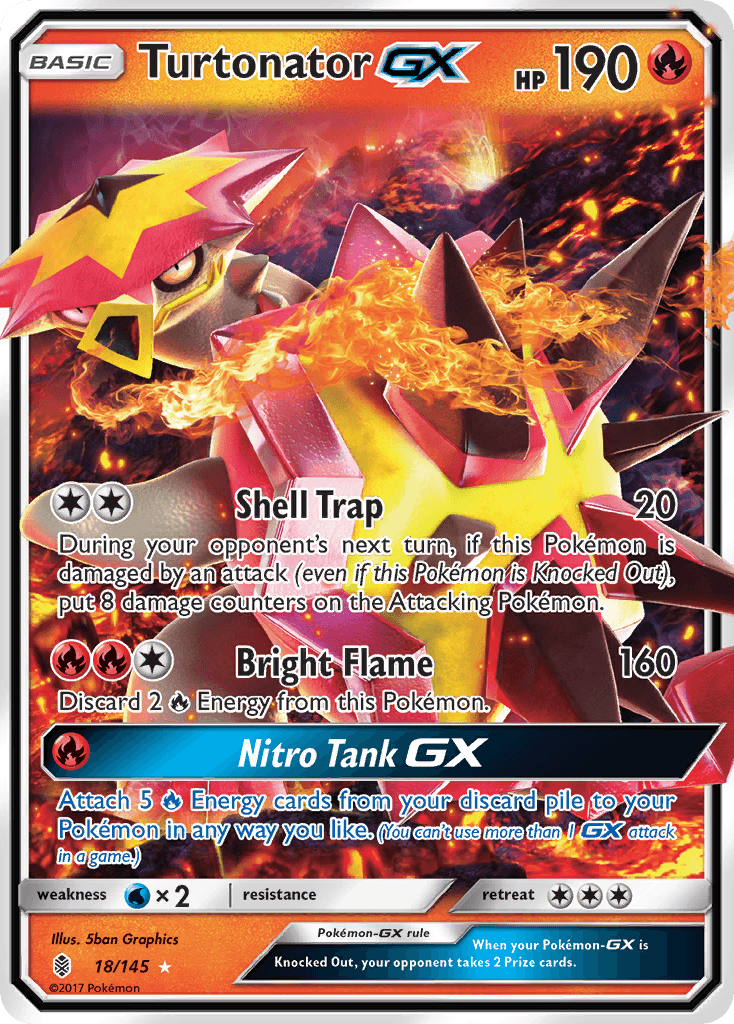 Turtonator GX (18/145) [Sun & Moon: Guardians Rising] - Doe's Cards