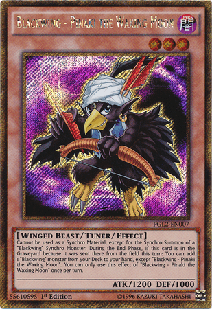 Blackwing - Pinaki the Waxing Moon [PGL2-EN007] Gold Secret Rare - Doe's Cards