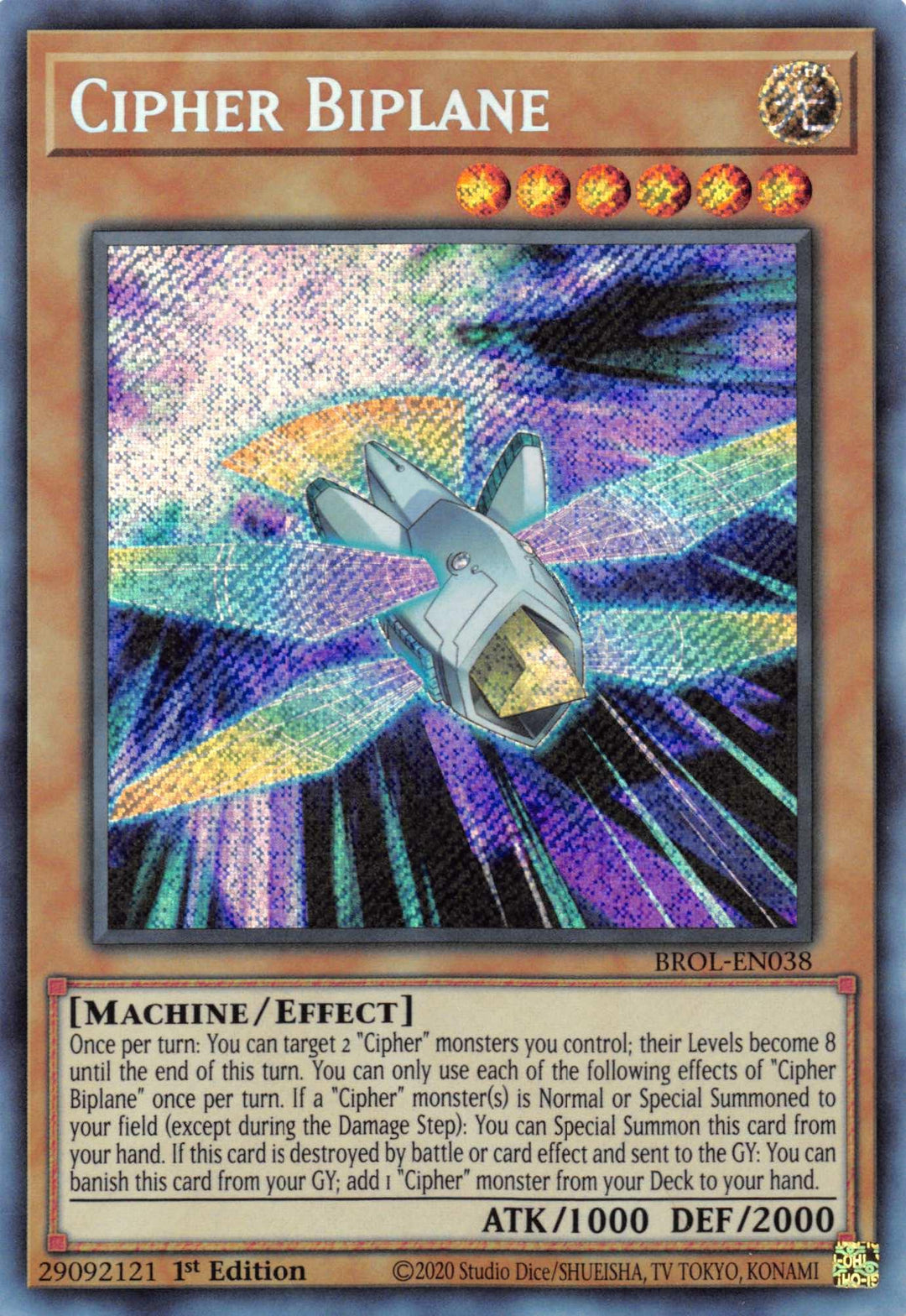 Cipher Biplane [BROL-EN038] Secret Rare - Doe's Cards