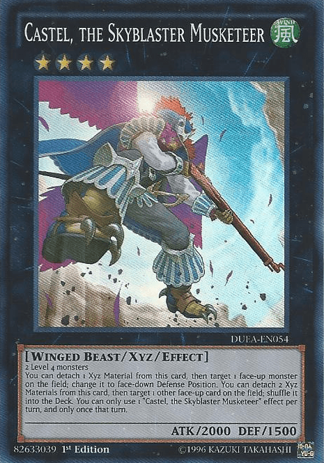 Castel, the Skyblaster Musketeer [DUEA-EN054] Super Rare - Doe's Cards