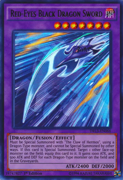 Red-Eyes Black Dragon Sword [DRL3-EN066] Ultra Rare - Doe's Cards